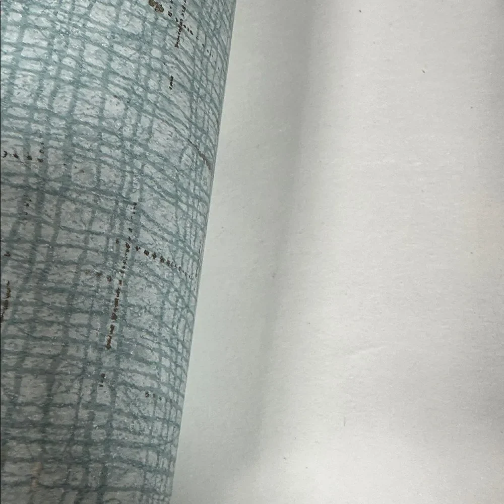 Anthropologie Blue and Gold Geometric Lines Wallpaper